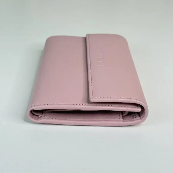 Gucci Pink Leather Small Wallet Elegant with Classic Logo Design Compact - Picture 4 of 8